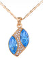 Swarovski Crystal Elements Aquamarine Bow Necklace