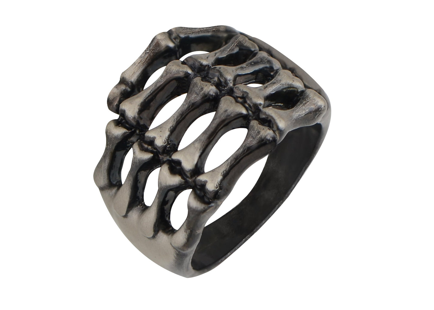 Gun Creepy Skeleton Hand Grasping Your Finger Statement Ring