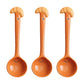 Ceramic Soup Ladle Spoons with Food Handle Design 3 Piece Set