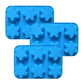 3-Piece Snowflake Silicone Baking Mold Set Winter Shape Cake Chocolate Candy Soap Mold