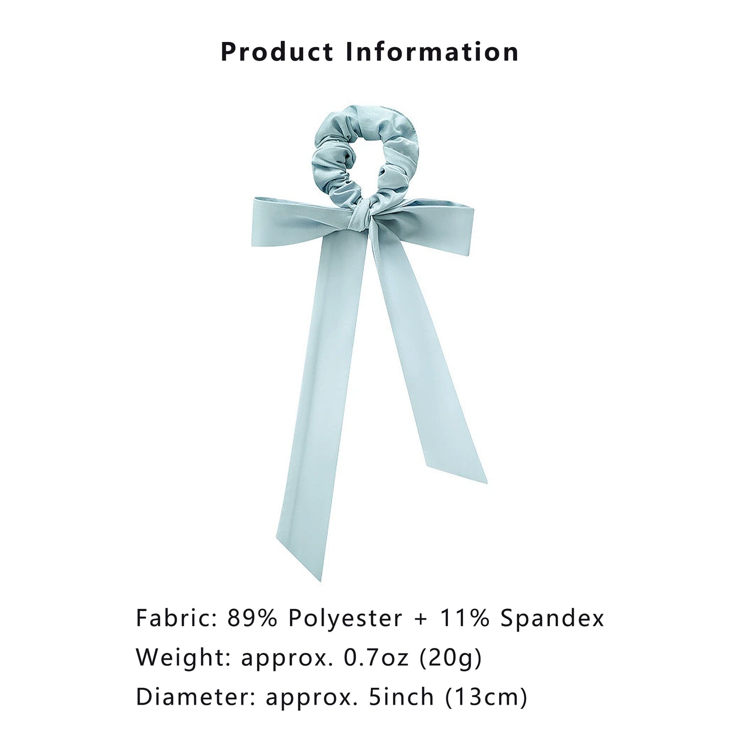 Elastic Hair Ties with Long Bows, Hair Scrunchies with Knotted Bow Ribbon for Women Girls