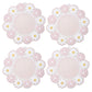 4-PC Daisy Floral Silicone Trivet Heat Resistant Non Slip Kitchen Pot Holder