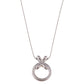 Two-Tone Circle and Cross Pendant Necklace with Snake Chain