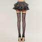 Sheer Diamond Pattern Thigh High Stockings with Soft Stretch Fit