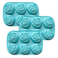 3-Piece Rose Swirl Silicone Baking Mold Set Round Flower Cake Chocolate Candy Soap Mold