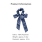 Knotted Bow Satin Hair Scrunchies Ties Elastic Hair Scarf Hair Bands Ponytail Holder for Women Girls