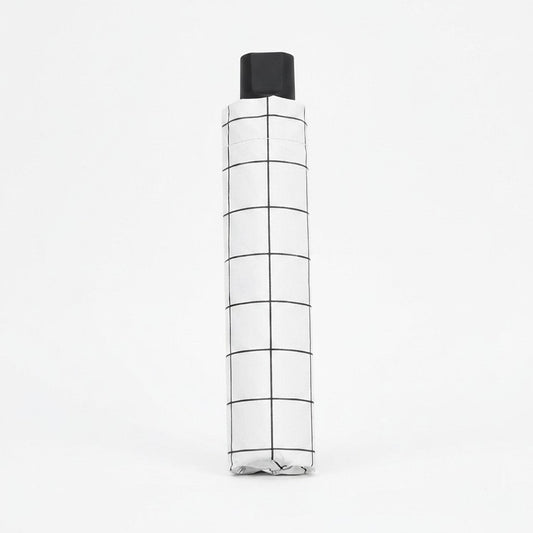 Clear Dome Umbrella with Grid Pattern Auto Open Wind Resistant Frame and Curved Handle Design
