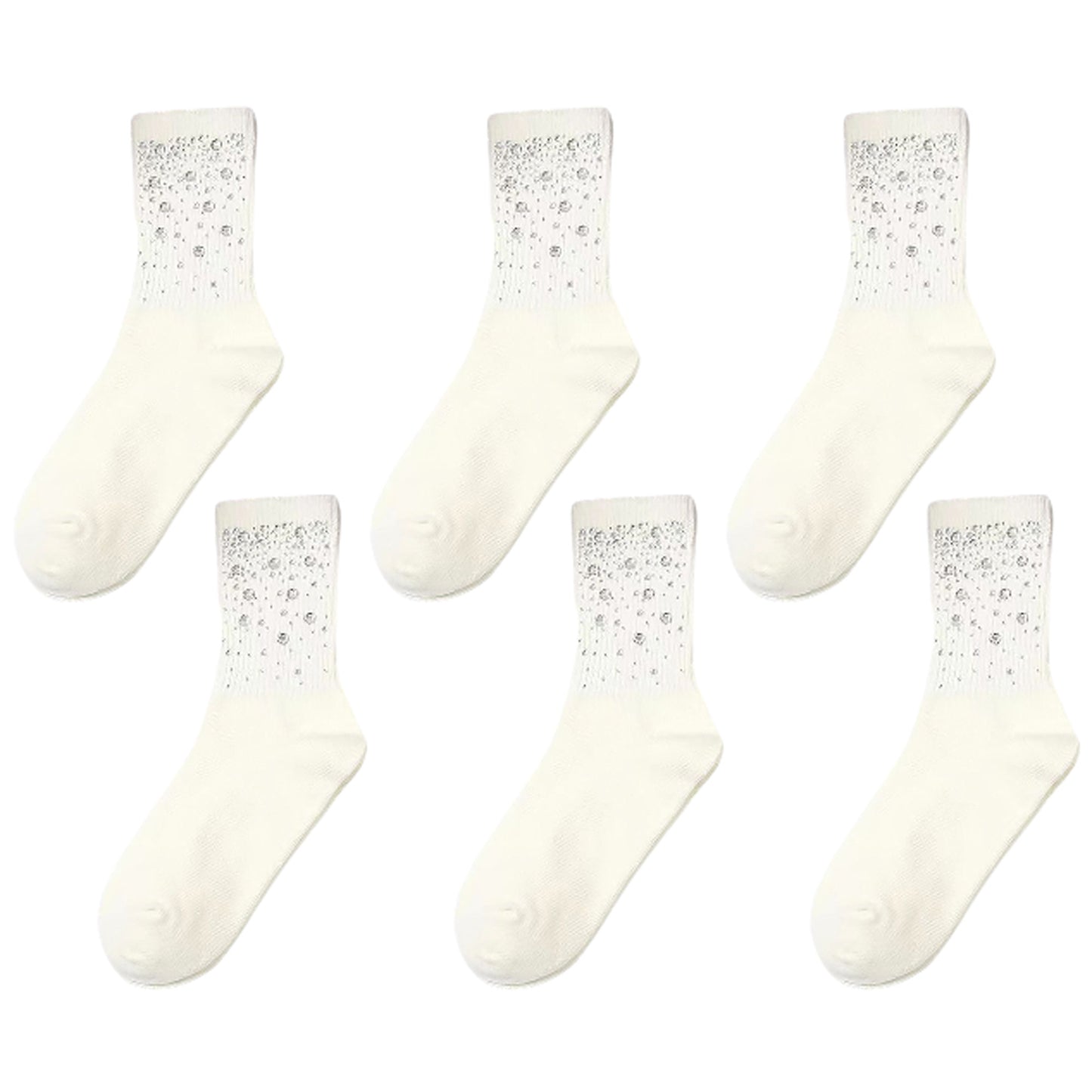 6pk Dot Ankle Socks - Sparkly Accent Dress Socks for Parties & Stylish Daily Wear