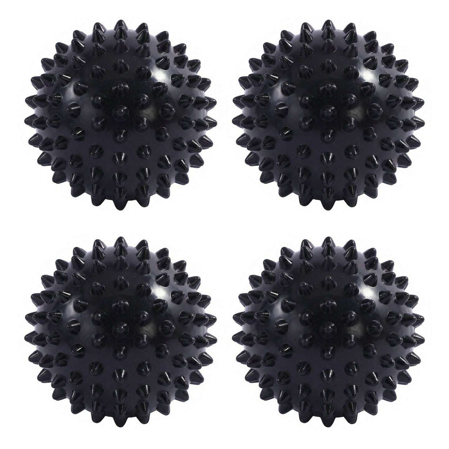4-PC Spiky Massage Ball for Muscle Relief and Trigger Point Therapy