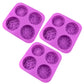 3-Piece Floral Silicone Baking Mold Set Round Flower Cake Soap Candy Chocolate Mold