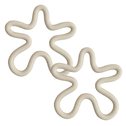 2-PC Wavy Silicone Trivet Heat Resistant Non Slip Countertop Pot Holder