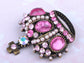 Pink Gem Royal King Crown Jewelry Pin Brooch