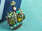 Pink Gem Royal King Crown Jewelry Pin Brooch