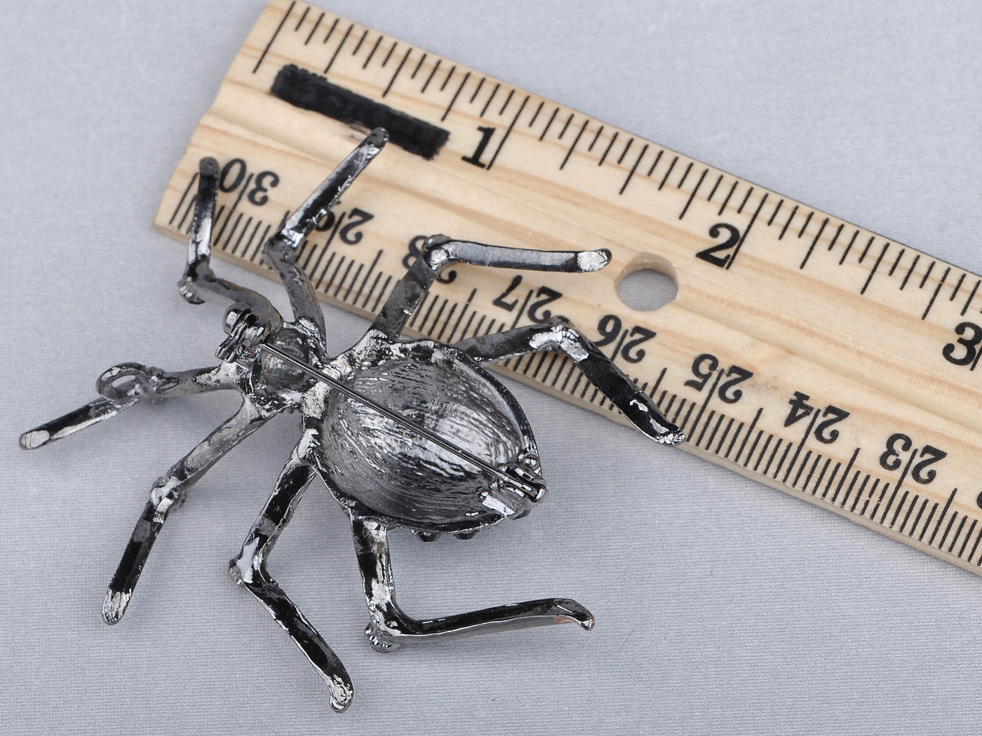 Gun Black Widow Spider Brooch Pin