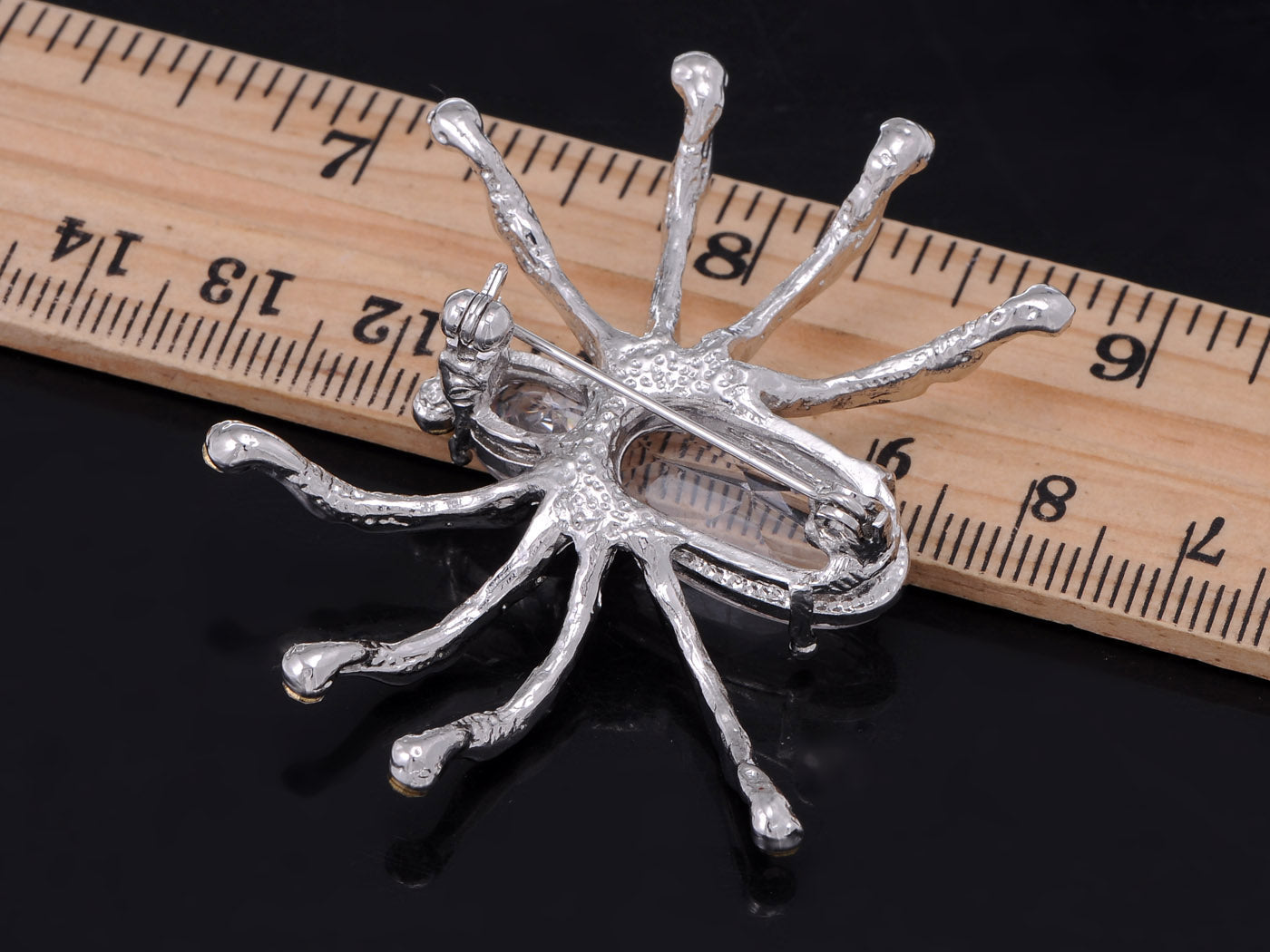 Swarovski Crystal Blue Spider Jewelry Brooch Pin