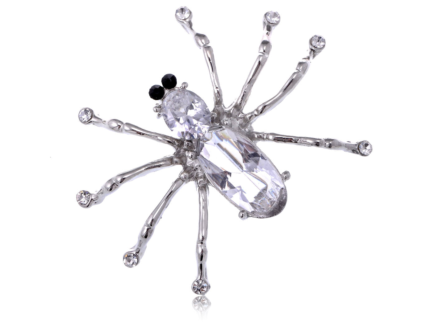 Swarovski Crystal Blue Spider Jewelry Brooch Pin