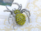 Vintage Repro Peridot Spider Jewelry Pin Brooch