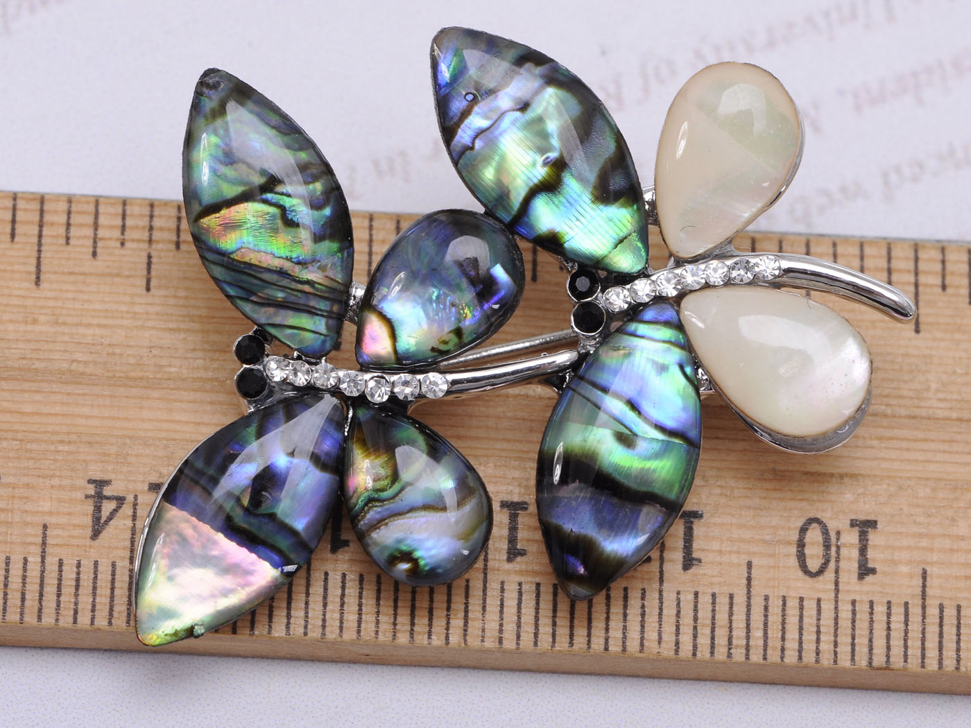 Enamel Ss Two Dragonfly Brooch Pin