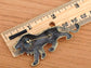 Geunine Topaz Roaring King Lion Animal Pin Brooch