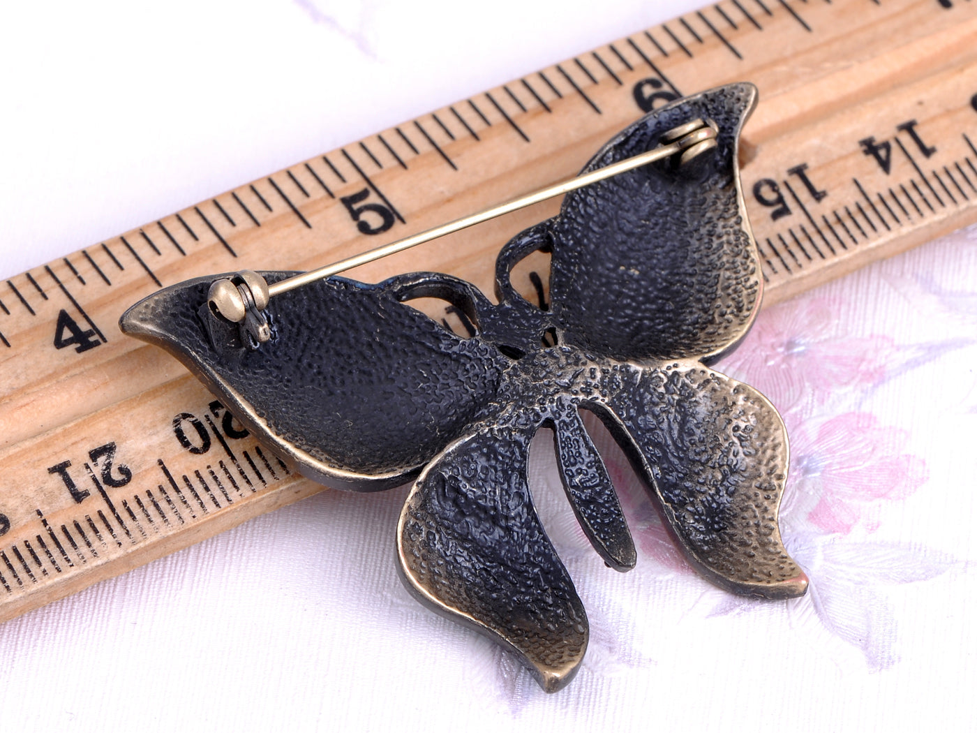 Dazzling Romantic Ruby Red Butterfly Enamel Paint Brooch Pin