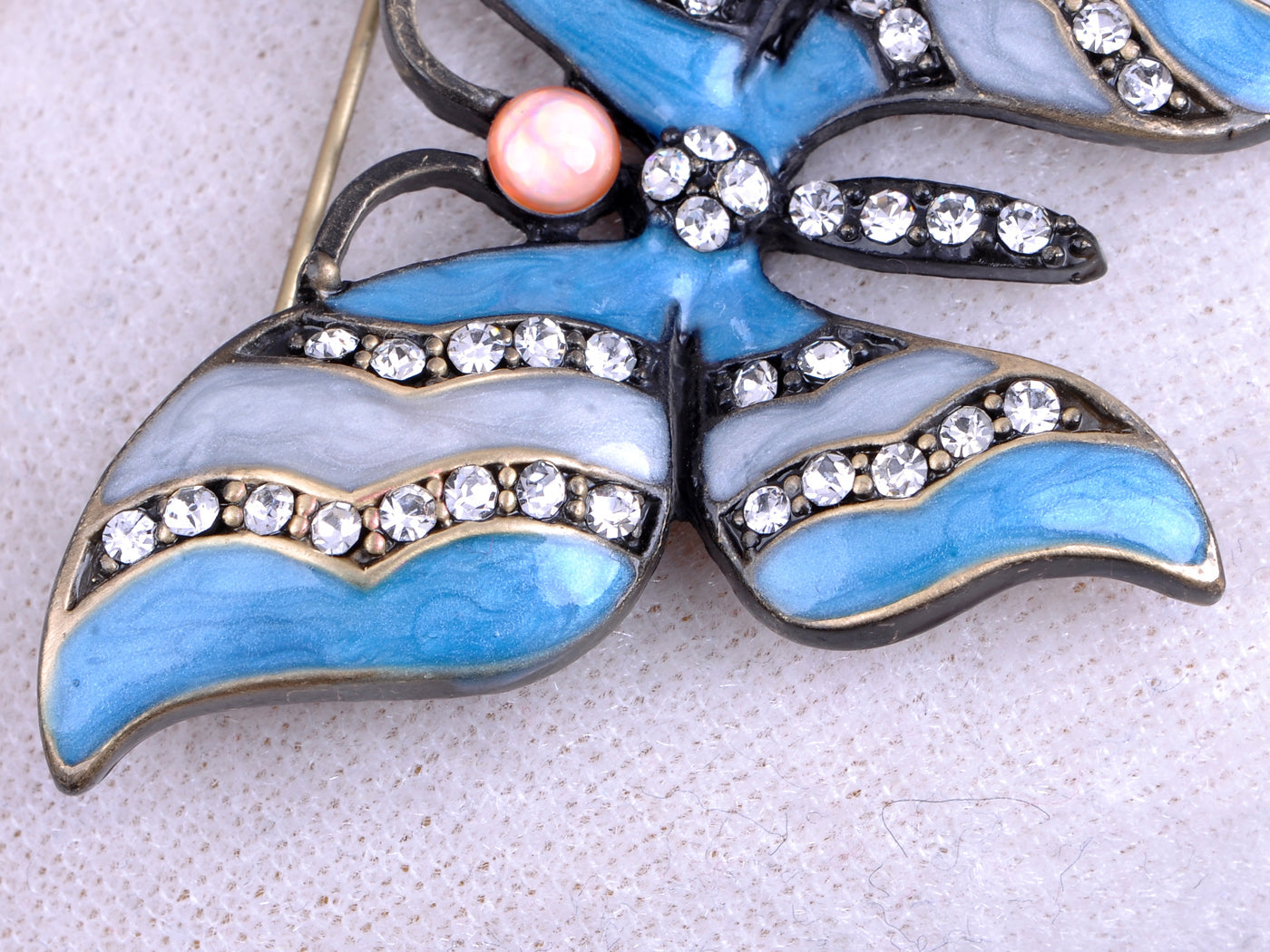 Dazzling Romantic Ruby Red Butterfly Enamel Paint Brooch Pin