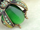 Peridot Green Ladybug Fly Insect Jewelry Brooch Pin
