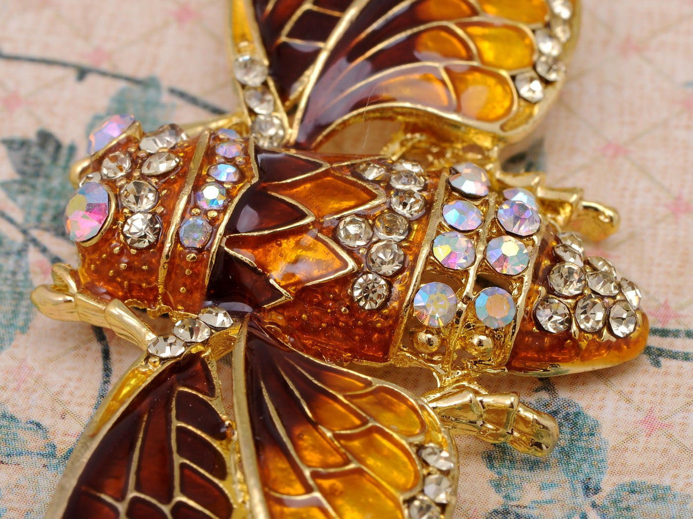 Iridescent Colored Insect Moth Brooch Pin