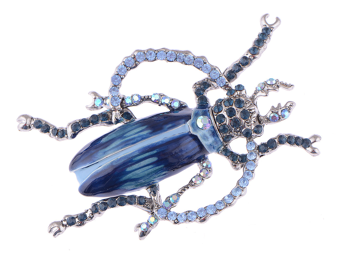 Handpainted Enamel Ruby Red Color Beetle Insect Bug Lapel Pin Brooch