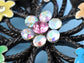 Rainbow Enamel Flower Floral Wreath Brooch Pin