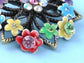 Rainbow Enamel Flower Floral Wreath Brooch Pin