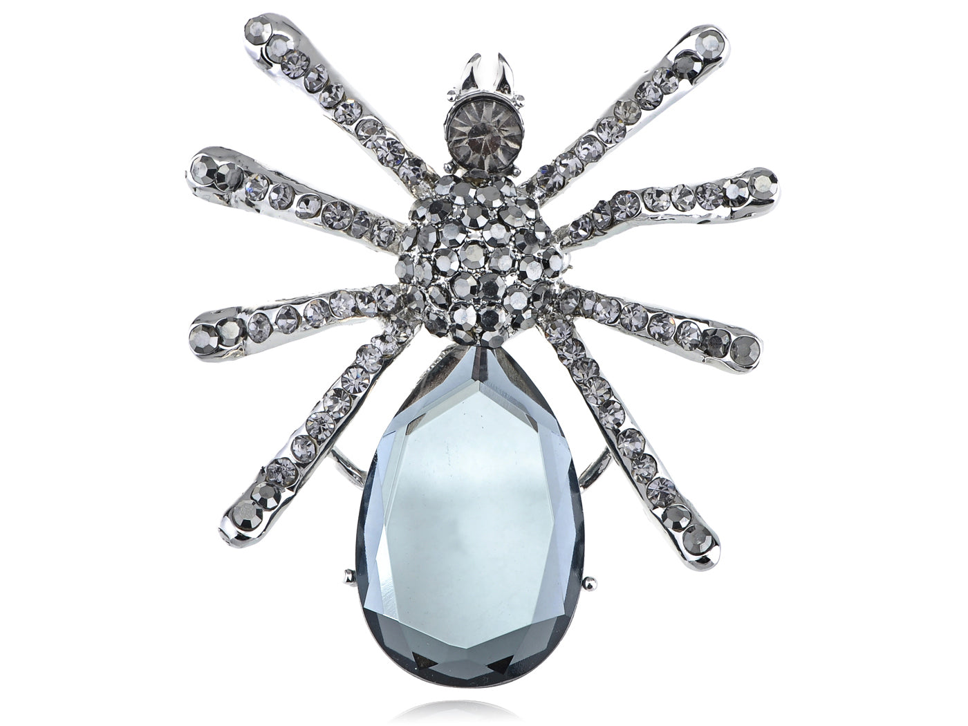 Pale Blue Spider Insect Brooch Pin
