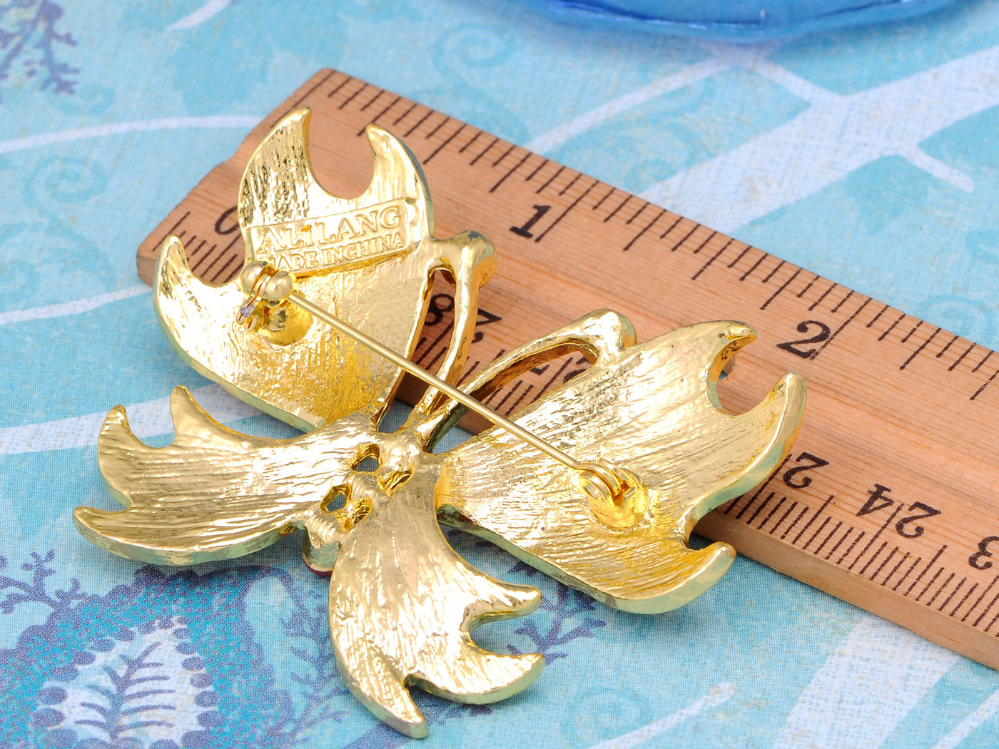 Fiery Fire Ruby Red Butterfly Jewelry Pin Brooch