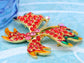 Fiery Fire Ruby Red Butterfly Jewelry Pin Brooch