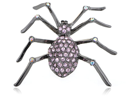 Amethyst Widow Spider Pin Brooch