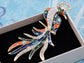 Colored Abalone Phoenix Bird Brooch Pin