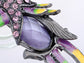 Purple Body Parrot Bird Head Profile Pin Brooch