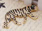 Gold Stripe Tiger Cat Brooch Pin