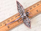 Art Noueveau Antique Copper Multi Color Dragonfly Pin Brooch