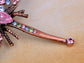 Art Noueveau Antique Copper Multi Color Dragonfly Pin Brooch