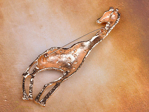 Colored Brown Giraffe Spotted Brooch Pin