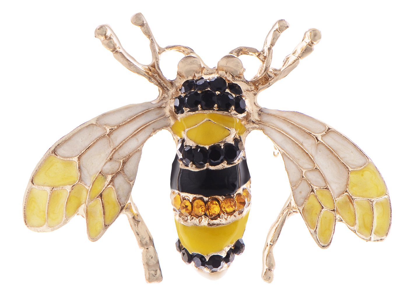 Rose Copper Sapphire Blue Colored Beetle Bee Brooch Pin