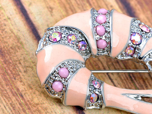 Multi Color Peach Shrimp Crawfish Brooch Pin