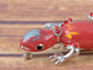 Red Exotic Rainbow Colorful Lizard Brooch Pin