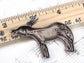 Black Enamel Democrat Donkey Mule Cartoon Animal Convertible To Pendant Brooch Pin