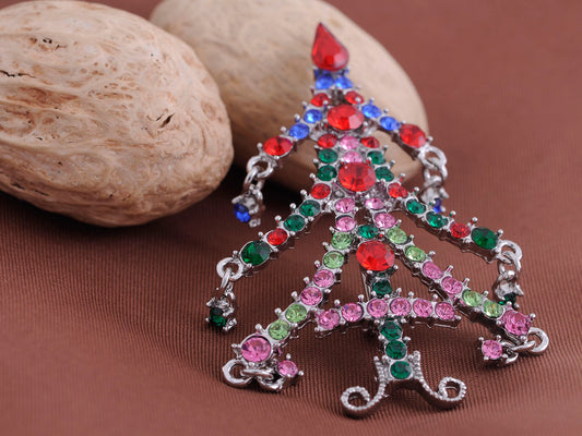 Magnificent Merry Christmas Tree Holiday Season Pin Brooch