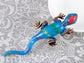 Incredible Enamel Body Sapphire Lizard Reptile Pin Able Brooch