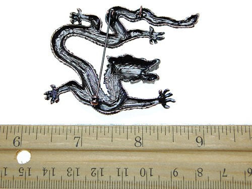 Mythical Ancient Asian Chinese New Year Zodiac Dragon Novelty Celebration Party Brooch Pin