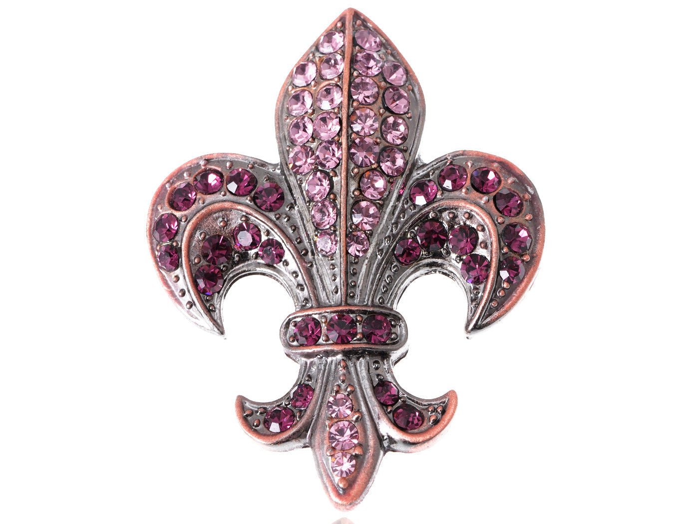 Black Gothic Medieval Royal Fleur De Lis Lily Brooch Pin