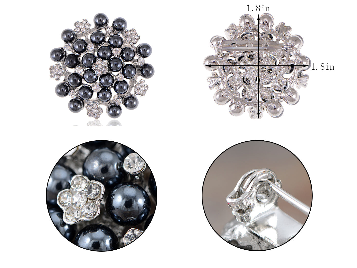 Pearl Flower Wedding Party Pin Brooch