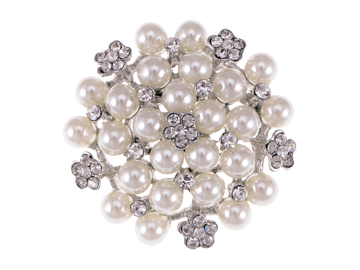 Pearl Flower Wedding Party Pin Brooch